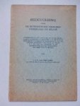 Lande, J.C.L. van der. - Redevoering over de betrekkingen tusschen Nederland en België uitgesproken den 10den juni 1929 op een bijeenkomst, gehouden op initiatief van de heeren Burggraaf P. Poullet en Burggraaf A. vand e Vijvere, ministers van Staat, en pater G.C. Rut...