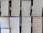 Rider, Cardanus - 8 almanacks: 7 copies of Cardanus Rider's Sheet Almanack, for the year of our Lord... 1778, 1781,1782, 1786, 1787, 1789, 1790; 1 copy of Rider's Almanack 1783.