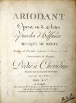 Méhul, Etienne: - Ariodant. Opéra en 3. actes. Paroles d`Hoffman. Dédié à Cherubini