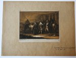 Rugendas, Georg Philipp II (1701-1774), Rugendas, Georg Philipp I (1666-1742) and Rugendas, Christian (1726-1774) - Mezzotint in meerdere kleuren/Mezzotint in more colors: Two genre prints (Twee prenten: Pratende boeren en Oosters geklede mannen).