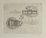 Hauke, Hans. - Exlibris voor Paul Flister. Hauke, Hans. - Exlibris voor Paul Flister.