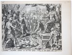 Heemskerck, Maarten van (1498-1574) - Biblical print: Gideon receiving a share from the spoils [Judg. 8:21-26]