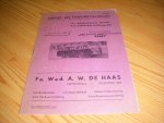 Fa. Wed. A.W. de Haas (red.) - Dienst- en tariefregelingen van autobusdiensten Utrecht - Veenendaal - Ede - De Klomp - Elst - Vanaf 5 Oct. 1947