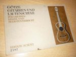 Gotze; Walter - Gitarren- und Lautenschule Fur gruppen-, einzel- und Sebstunterricht
