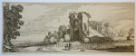 Jan van de Velde II (c. 1593-1641) - Antique print, etching | Brederode Castle /Ruine van Bredero, published 1615, 1 p.