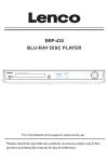  - Handleiding/Manual LENCO BRP-430 Blu-Ray DISC PLAYER / druk 1