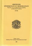 H.J. Krabbe, N.J.M. Kwakman & V. Wolting - Groninger Opmerkingen en Mededelingen - XVIII