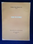 Catalogue Sotheby Parke Bernet AG Zürich - Fine Watches