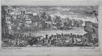 Pierre Mariette II (1634-1716), after Perelle [Gabriel Perelle (1603-1677), Adam Perelle (1638-1695), or Nicholas Perelle (1631-1695)] - Antique print I Harbor scene with sea battle, published ca. 1670, 1 p.