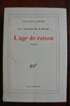 Sartre, Jean-Paul - L'ÂGE DE RAISON. Les chemins de la liberté, tome 1