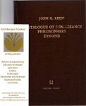Riedl, John O. - A Catalogue of Renaissance Philosophers (1350-1650),