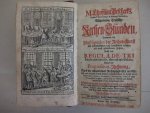Pescheck, M. Christian. - Allgemeine Teutsche Rechen-Stunden, darinnen die Fünf Species der Rechen-Kunst mit unbenahmten und benahmten ganzen, als auch gebrochenen Zahlen, nebst der Regula De-Tri directa und indirecta, ohne und mit Brüchen, samt der Progression-Rechnun...