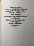 Alighieri, Dante, Simons, Anna - Poetry Dante 1921 | Bibliotheca manu scripta, Dante Alighieri, Sonetti Ballate, Sestine, scritta a mano di Anna Simons, Monaco Casa Drei Masken [1921] WITH autograph of Rie Cramer pasted on flyleaf, [34] pp.