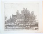 Laurent Verwey van Udenhout (1884-1913) - [Modern print, etching] Landscape with farm house beyond a canal (landschap met boerderij en water), published before 1913.