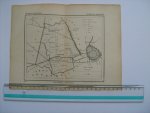  - Oudtijds grensgekleurde lithografie van Gemeente Hoogkerk, Groningen 1867