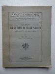Suys, E. - Étude sur le conte du Fellah Plaideur; récit égyptien du Moyen-Empire; Suys, E. - Étude sur le conte du Fellah Plaideur; récit égyptien du Moyen-Empire;