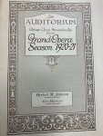  - The Auditorium. Chicago Opera Association Inc. Lessee. Grand Opera Season 1920-21