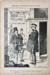 Braakensiek, Johan (1858-1940) - [Original lithograph/lithografie by Johan Braakensiek] Geldleeningen voor Transvaal en Egypte in Europa, 31 Juli 1898, 1 pp.