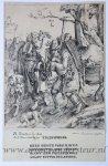 after Lucas van Leyden (ca. 1494-1533) - Antique print, etching | The beggars family, "Uylenspiegel" (Tijl Uilenspiegel), published after 1520, 1 p.