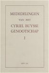 Cyriel Buysse Genootschap - Mededelingen van het Cyriel Buysse Genootschap I