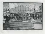 SHANGHAI. - View on a youth-festivity with market stalls.