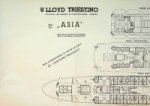 Lloyd Triestino - Deckplan Lloyd Triestino ms Asia