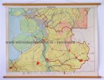  - Schoolkaart / wandkaart van Overijssel