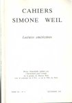 Narcy, Michel a.o. - Cahiers Simone Weil. Lectures américaines. Tome XV - no. 4.