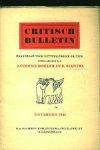 Donker, Anthonie/R. Bijlstra. - Critisch Bulletin