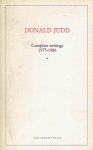 JUDD, Donald - Donald Judd - Complete writings 1975-1986. JUDD, Donald - Donald Judd - Complete writings 1975-1986.