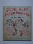  - Jopie Slim en Dikkie Bigmans in den dierentuin; de apenkooi.