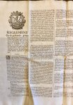  - [Original publication 1751] Reglement op de gestrande... zullen moeten reguleren. Middelburg, L. en J. Bakker, [1751]/ Regulation on beach-combing Zeeland.