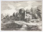 Claes Jansz Visscher (1586/87-1652) after Cornelis Claesz. van Wieringen (1577-1633) - [Antique print, etching] View of a village [AMAENIORES ALIQUOT REGIUNCULAE]/Dorpsgezicht, published 1613.