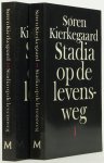 KIERKEGAARD, S. - Stadia op de levensweg. Studiën door verschillende personen, bijeengebracht, bezorgd en uitgegeven door Hilarius Boekbinder. Ingeleid door W.R. Scholtens. Vertaald door J. Marquart Scholzt. Compleet in 2 delen.