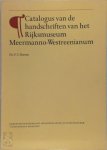 P.C. Boeren - Catalogus van de handschriften van het Rijksmuseum Meermanno-Westreenianum