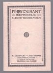 n.n. - Prijscourant van hulpmiddelen voor slechthoorenden