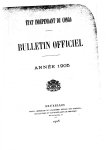 Etat Indépendant du Congo - roi Léopold II - Etat Indépendant du Congo - Bulletin Officiel – Année 1905