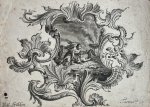 Engelbrecht, Martin - Original engraving 18th century | Ornament print: Tactus (Touch), plate 6 from a set of 6 showing the Five Senses, made by Martin Engelbrecht, 1 p.