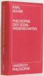 ACHAM, K. - Philosophie der Sozialwissenschaften.
