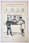 Braakensiek, Johan (1858-1940) - [Original lithograph/lithografie by Johan Braakensiek] De oorlogvoerende mogendheden en de Chineesche verdraghavens, 28 Augustus 1904, 1 pp.