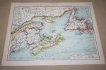  - Oude kaart - Oostelijk Canada en Newfoundland  - circa 1905