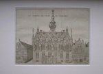 antique print (prent) - La maison de ville de Tervere (stadhuis in Veere).
