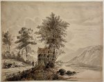 [French school, 19th century] - [Antique drawing, watercolour] Landscape in the mountains (berglandschap), 19th century, 1 p.