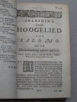 Lydius, Nicolaus - Het Hoogelied van Salomo. Kortelyk verklaard door den Hoog-geleerden en Eerwaardigen Heer Nicolaus Lydius