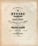 Alard, Delphin: - 10 Etudes caractéristiques pour le violon avec accompagnement de piano. Op. 18, Liv I