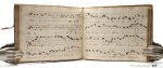 Manuscript - Latin: - In septo venerabilis Sacramenti ad processionem. Latin manuscript. 84 leaves with 17th century annotated music; 6 leaves with staves; 54 blank leaves; 2 leaves with staves; 34 leaves exercises with annotated music.