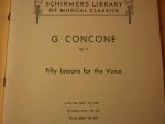 Concone Giuseppe - Concone 50 Lessons op. 9 High Voice (Lb1468), piano