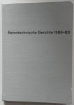 Wischers, G - Betontechnische Berichte 1986-88