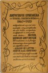 Amand De Lattin, Roger: Voorwoord Avermaete, Jos.: Omslagtekening Winters - Antwerpse Muziek - Ephemera 1860 1920