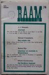 Verhoeven, Corn.; e.a. - Raam Literair maandblad 74 mei/juni 1971 Met o.a. J.J. Wesselo Journaal, Manuel Kneepkens Een enkele reis